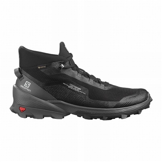 Salomon Cross Over Chukka Gore-tex Men's Hiking Shoes Black | DGUOEH-657