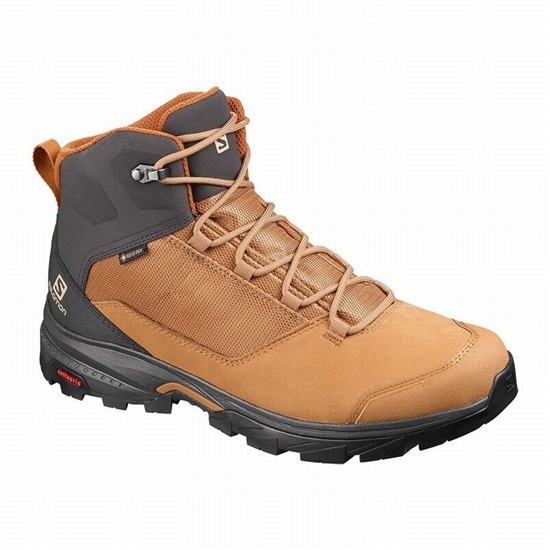 Salomon Outward Gore-tex Men's Hiking Boots Brown | MAXLNF-163