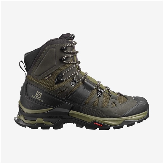 Salomon Quest 4 Gore-tex Men's Hiking Boots Olive | GVHYUM-796