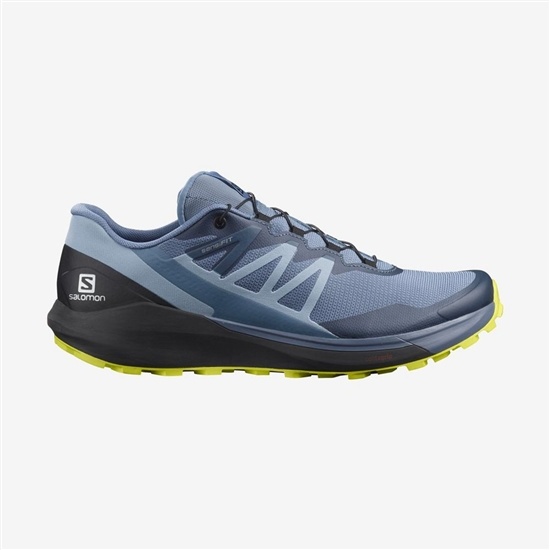 Salomon Sense Ride 4 Men's Trail Running Shoes Blue / Black | JBZNQG-397