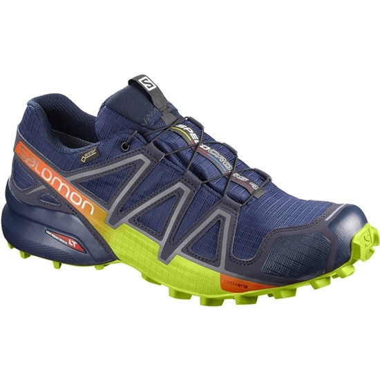 Salomon Speedcross 4 Gtx Men's Trail Running Shoes Navy / Green | BLNIDG-219