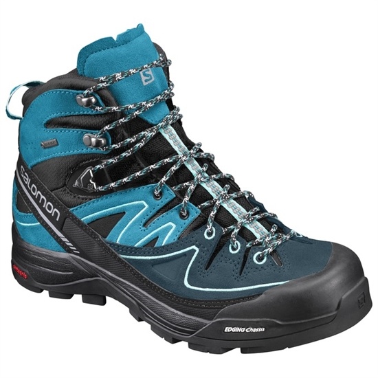 Salomon X Alp Mid Ltr Gtx W Men's Hiking Boots Blue / Black | NUHXEV-386