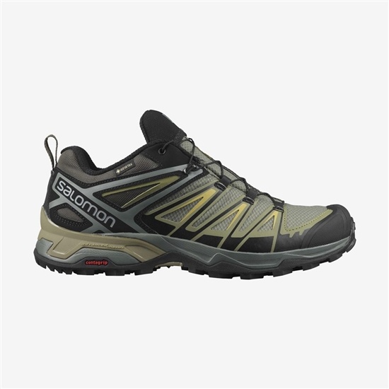 Salomon X Ultra 3 Gore-tex Men's Hiking Shoes Gold | MHCQBY-490