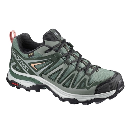 Salomon X Ultra 3 Prime Gtx W Women's Hiking Shoes Light Green | UQLNDK-190