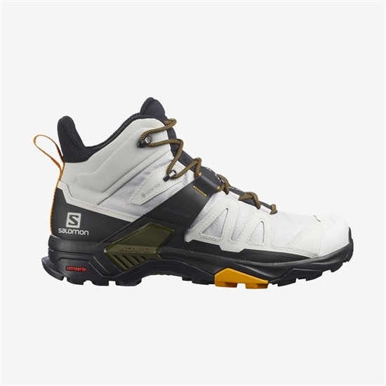 Salomon X Ultra 4 Mid Gore-tex Men's Hiking Boots Sliver | RKWGHY-148