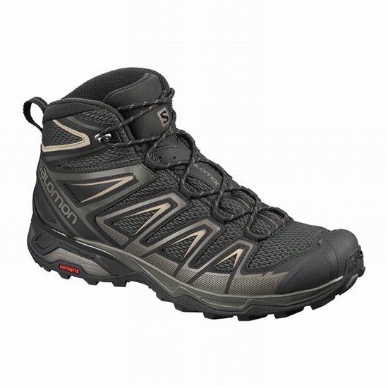 Salomon X Ultra Mid 3 Aero Men's Hiking Boots Olive / Black | HTKWAZ-687