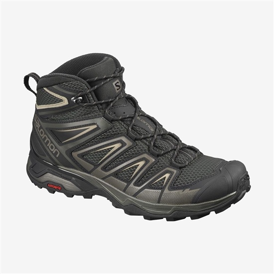 Salomon X Ultra Mid 3 Aero Men's Hiking Boots Black | TVINJP-569